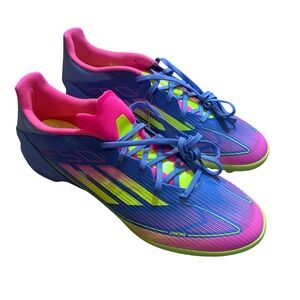 Adidas‎ F50 League TF Soccer Cleats Shoes Mens Size 11.5 Blue Pink Neon Green